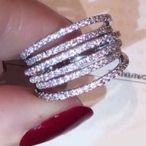 NEW 6.4 CT RING 925 STERLING SILVER RING DIAMOND RING